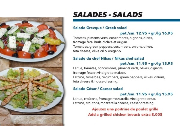 Salades - Salads