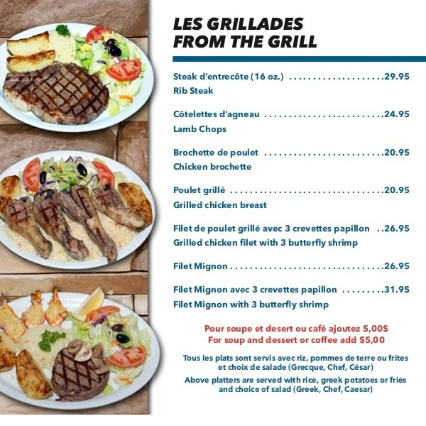Les Grillades - From the grill